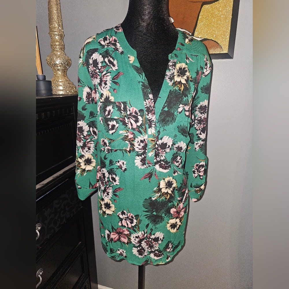 Torrid Green Floral Top